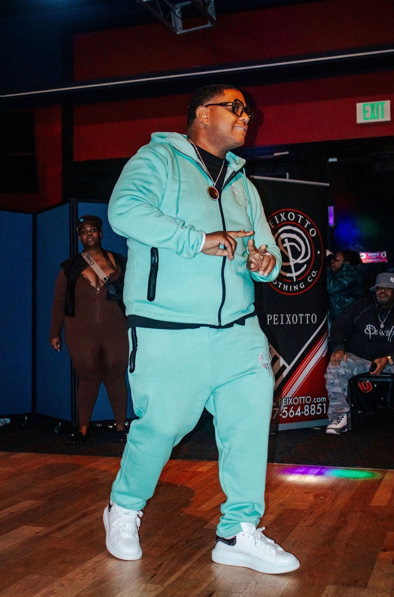 Embroidered Weezy Blue Tech Fleece