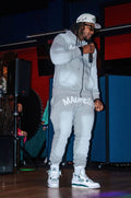 Varsity Grey Distressed "Madness" Jogger Suit