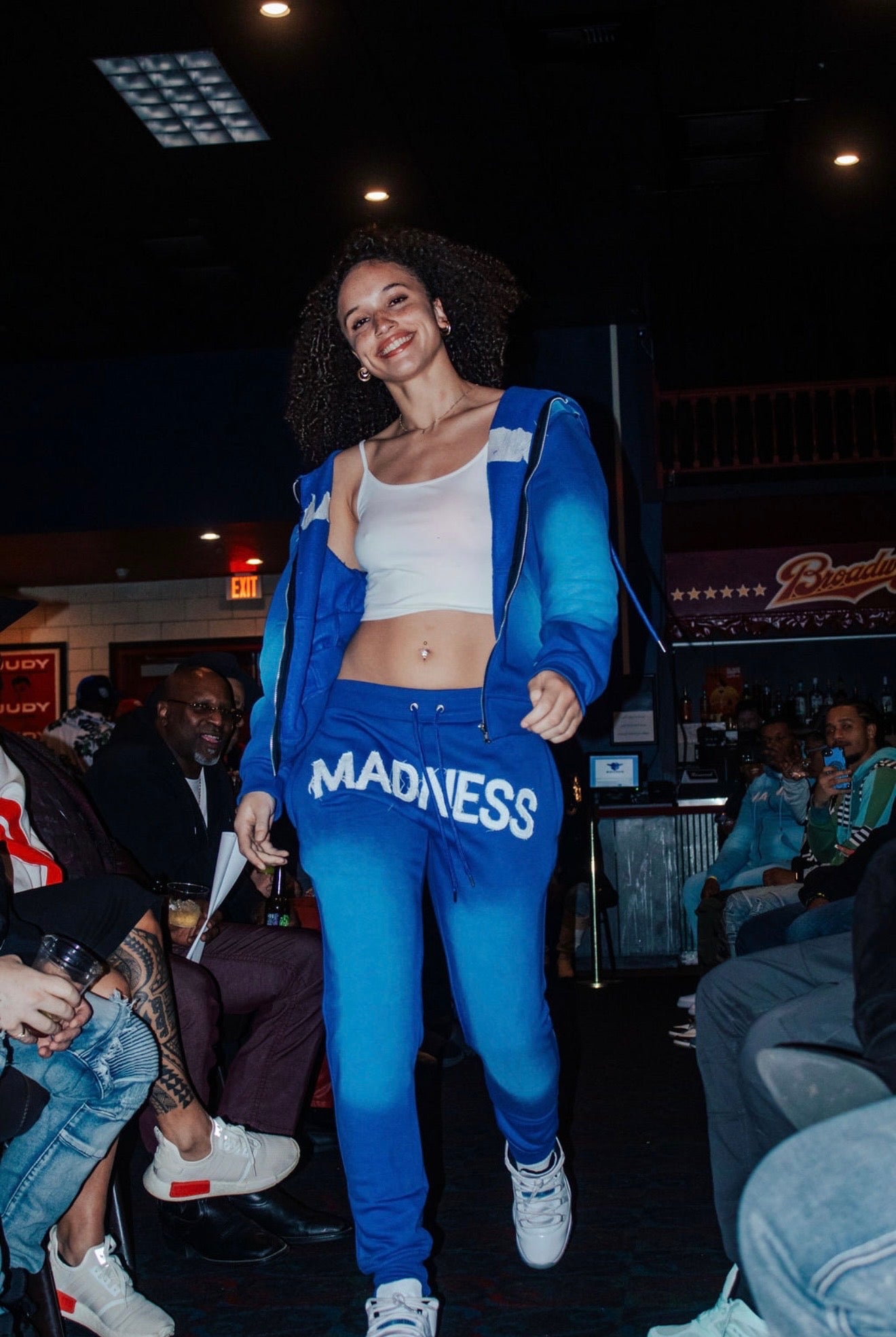 Blue Distressed Tech Fleece